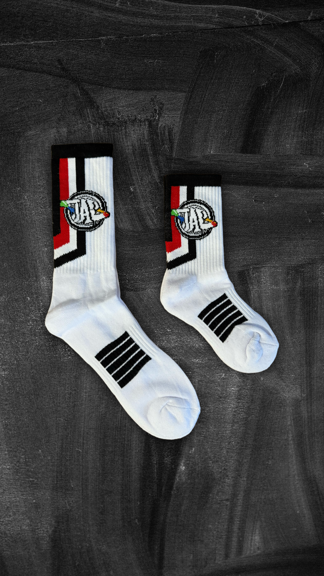 TAL Crew Socks BLACK/WHITE